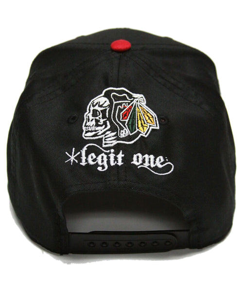 "BLACKHAWKS" SPELL OUT (BLACK/RED)