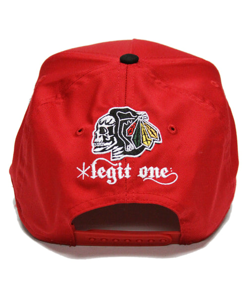 "BLACKHAWKS" SPELL OUT (RED/BLK)