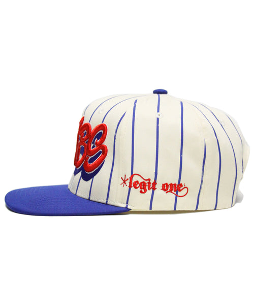 "CUBS" PINSTRIPE SPELL OUT (CRM/BLUE)