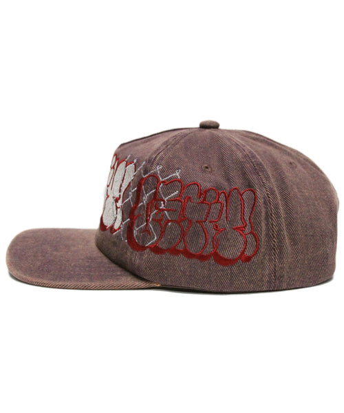 [1 OF 1]  BURGUNDY/SILVER THROWIE (WINE)