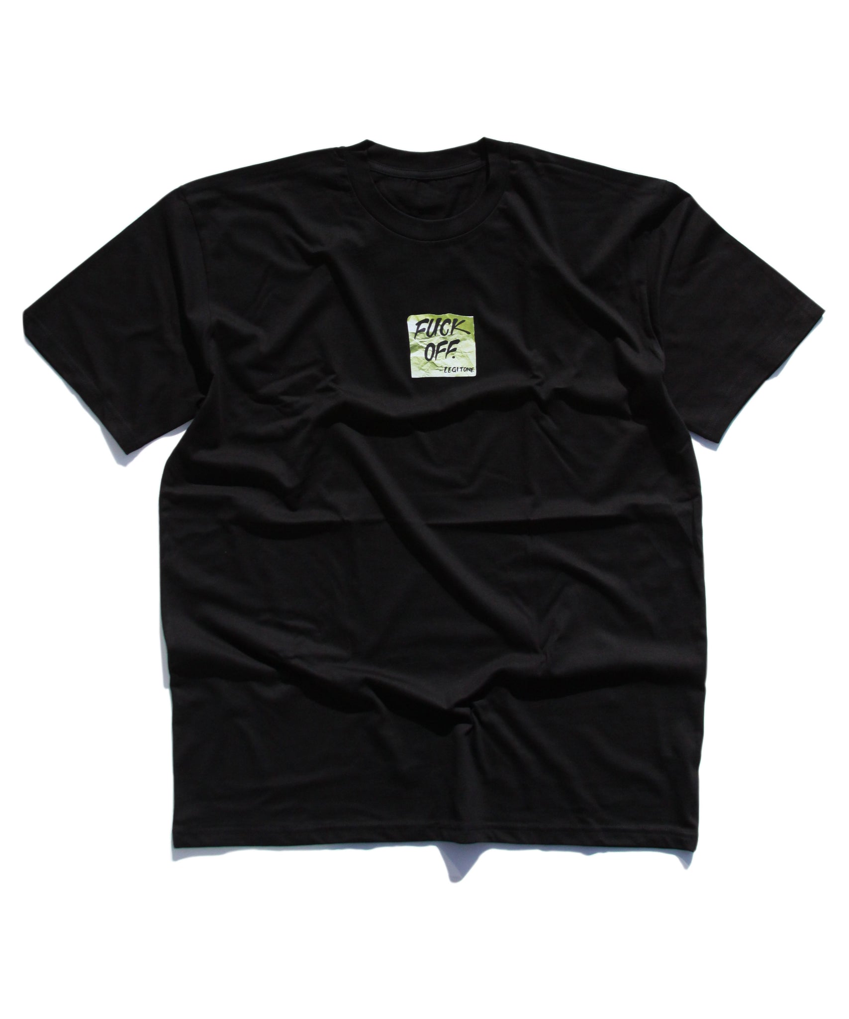 “FUCK OFF” POST-IT TEE (BLACK)
