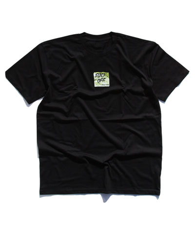“FUCK OFF” POST-IT TEE (BLACK)