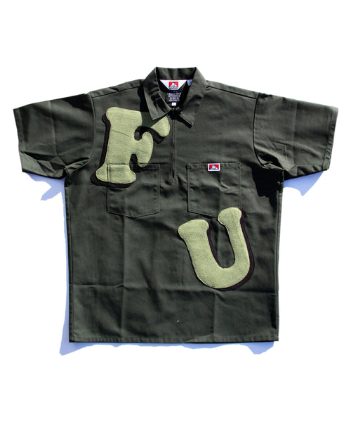 "FU UNIVERSITY®" ½ ZIP (OLIVE)