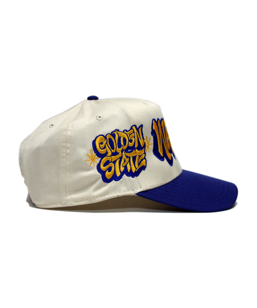 GS WARRIORS SNAPBACK (CREAM/BLUE)