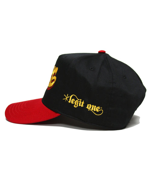 "HAWKS" SNAP BACK (BLACK/RED)