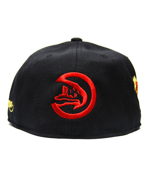 "HAWKS" FITTED CAP (BLK)