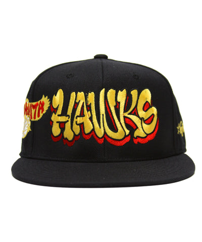 "HAWKS" FITTED CAP (BLK)