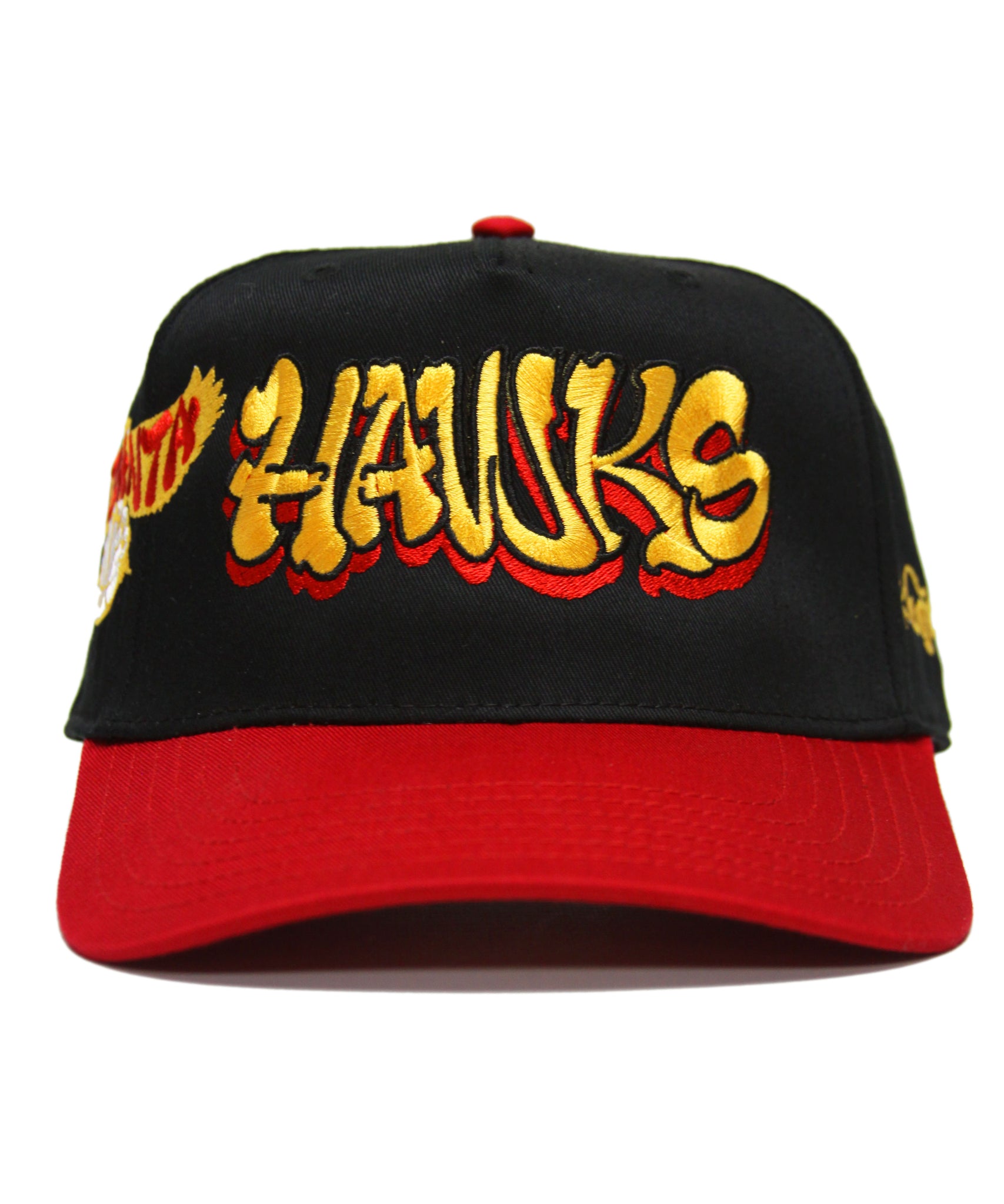 "HAWKS" SNAP BACK (BLACK/RED)