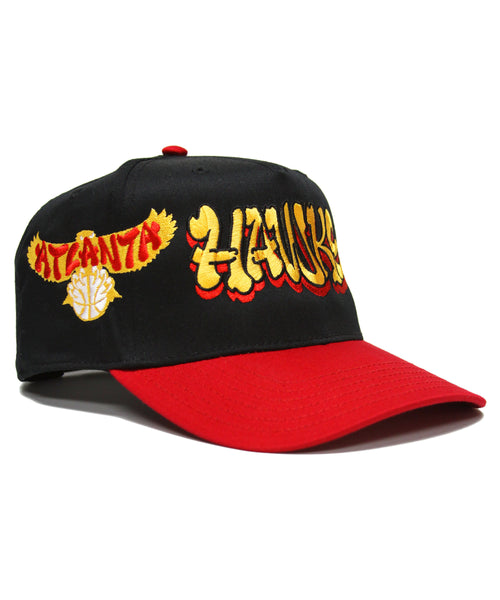"HAWKS" SNAP BACK (BLACK/RED)