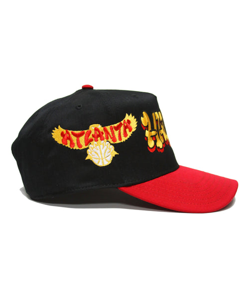 "HAWKS" SNAP BACK (BLACK/RED)
