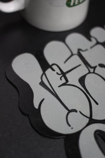"LEGIT ONE®" DIE CUT THROWIE (GRY/BLK)