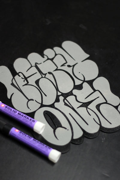 "LEGIT ONE®" DIE CUT THROWIE (GRY/BLK)