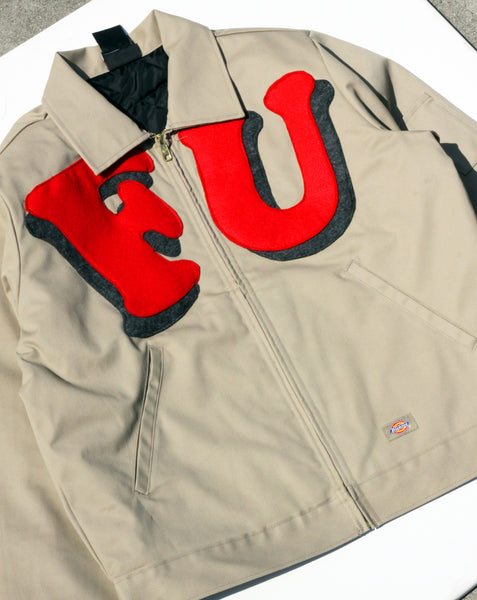 “FU UNIVERSITY” DICKIES® JACKET (KHAKI/RED/GRY)