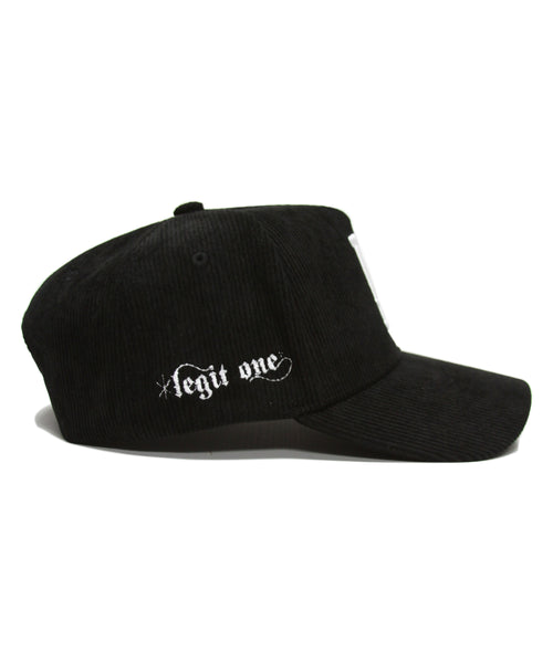 "LAD" CORDUROY SNAP BACK (BLACK)