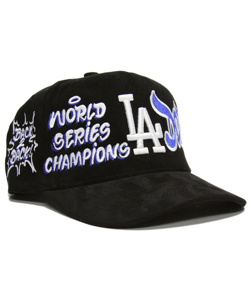 "WSC" SNAPBACK (BLACK SUEDE)