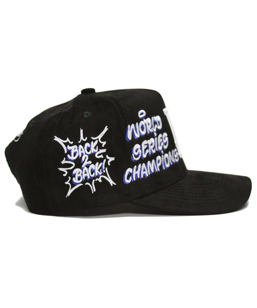 "WSC" SNAPBACK (BLACK SUEDE)