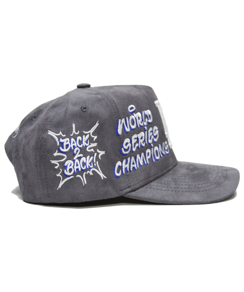 "WSC" SNAPBACK (GREY SUEDE)
