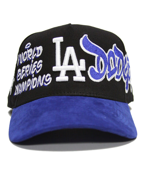 "WSC" 2-TONE SNAPBACK (BLK/BLUE SUEDE)