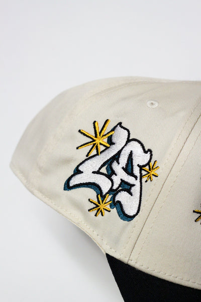 "GALAXY" SNAP BACK (CREAM/BLK)