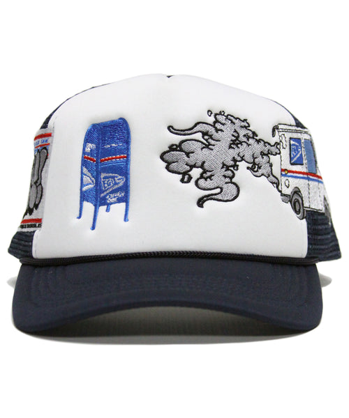 "LOPS®" FOAM TRUCKER (WHT/NAVY)