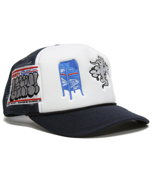 "LOPS®" FOAM TRUCKER (WHT/NAVY)