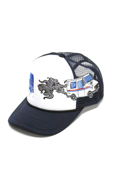 "LOPS®" FOAM TRUCKER (WHT/NAVY)