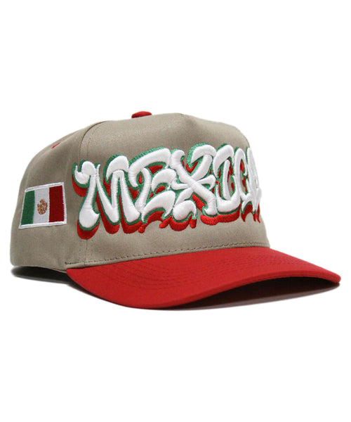 "MEXICO" 2-TONE SPELL OUT (KHAKI/RED)