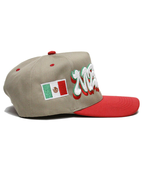 "MEXICO" 2-TONE SPELL OUT (KHAKI/RED)