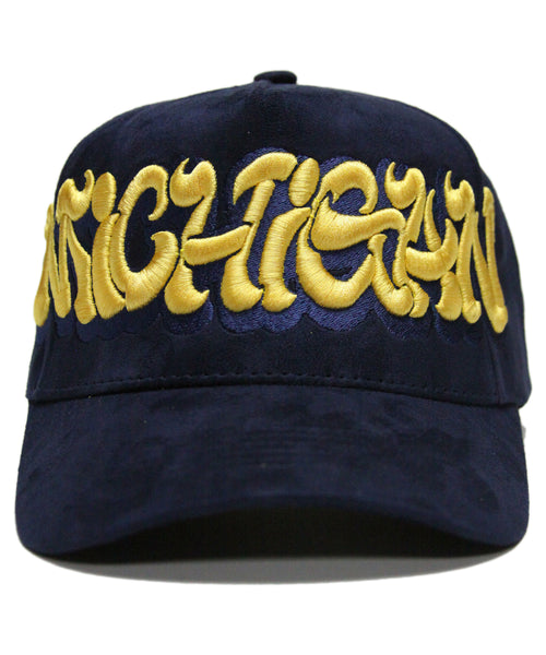 "MICHIGAN" SPELL OUT (NAVY SUEDE)