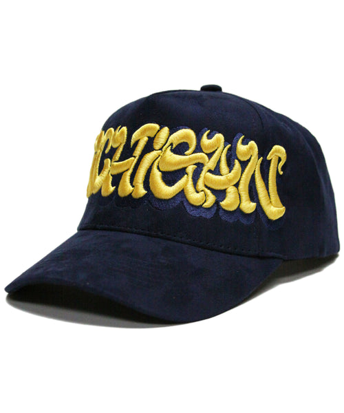 "MICHIGAN" SPELL OUT (NAVY SUEDE)