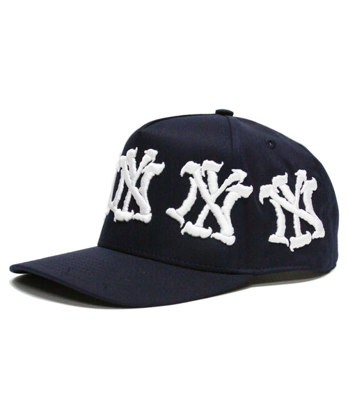"NY" CRACKED (NAVY)