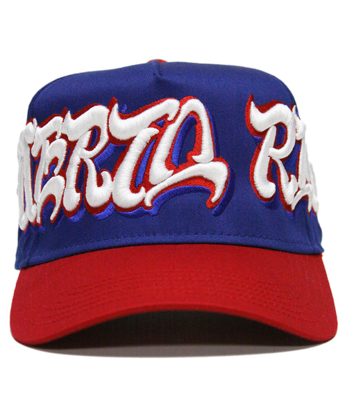 "PUERTO RICO" SPELL OUT (BLUE/RED)