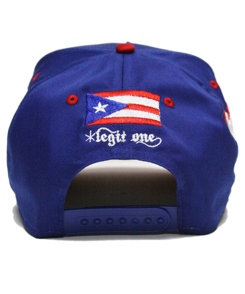 "PUERTO RICO" SPELL OUT (BLUE/RED)