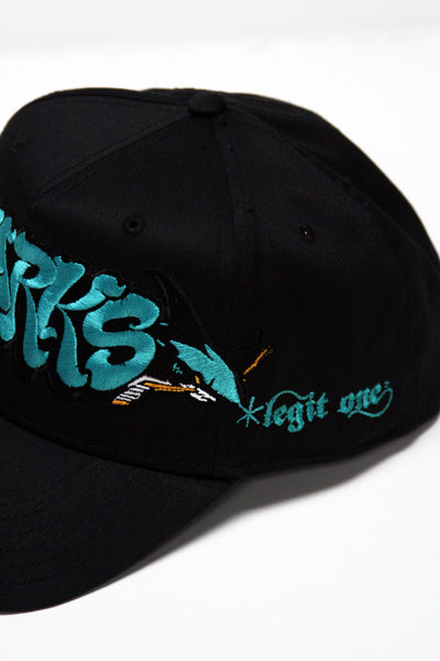 "SJ SHARKS" SNAPBACK (BLACK)