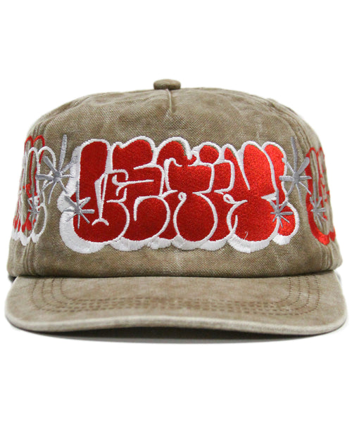 [1 OF 1] LEGIT ONE ® THROWIE (KHAKI/RED)
