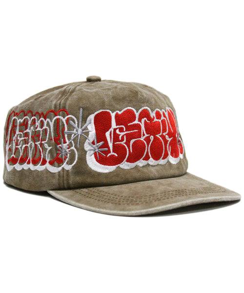 [1 OF 1] LEGIT ONE ® THROWIE (KHAKI/RED)