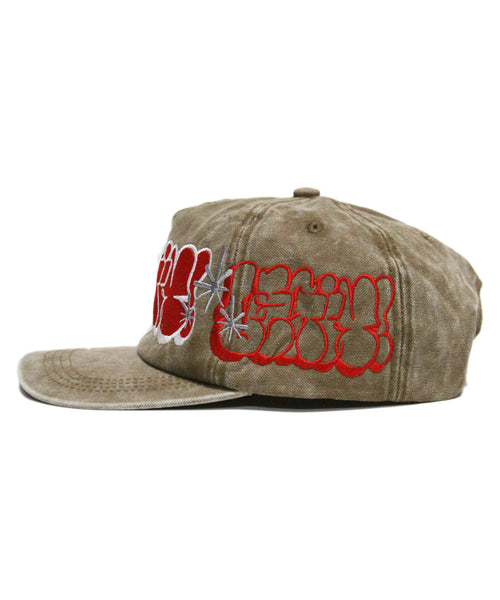 [1 OF 1] LEGIT ONE ® THROWIE (KHAKI/RED)