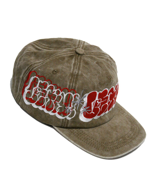 [1 OF 1] LEGIT ONE ® THROWIE (KHAKI/RED)