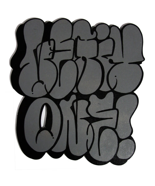 "LEGIT ONE®" DIE CUT THROWIE (GRY/BLK)