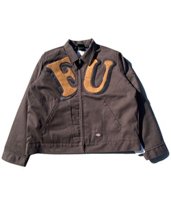 DICKIES® " FU UNIVERSITY " JACKET (BROWN/TAN)