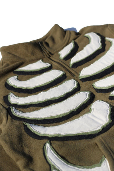 [1 OF 1] QUARTER ZIP "RIB CAGE" (OLIVE)